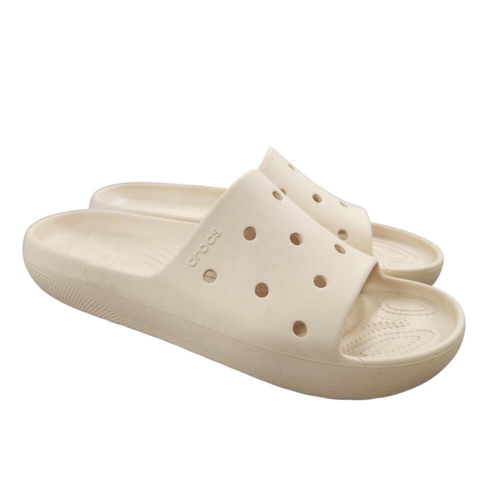 Croc Men's Cream Slides Sandals Size 13
